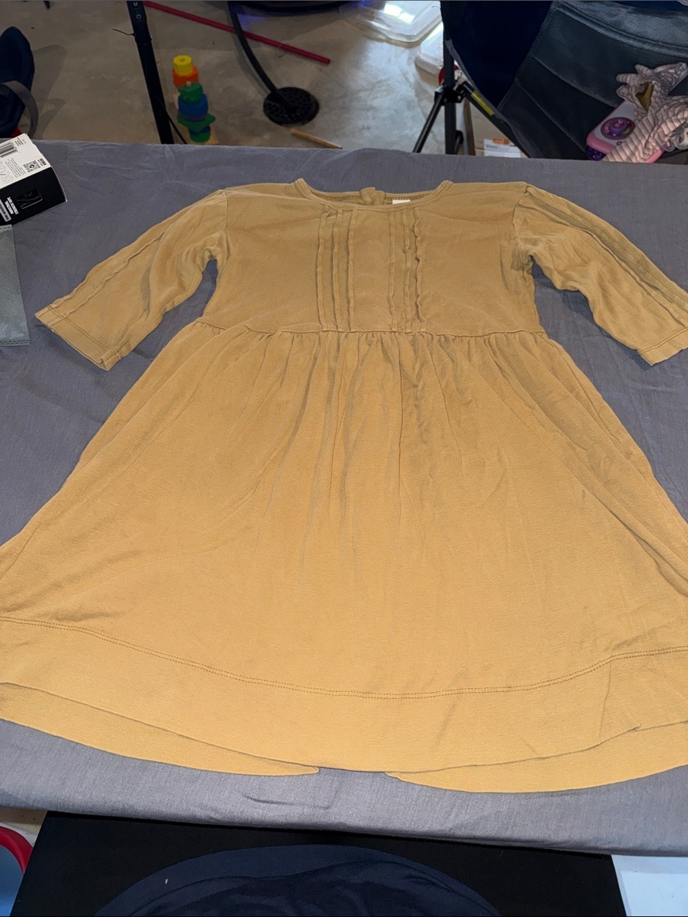 kate quinn brown Knit Gathered-Waist Casual Dress